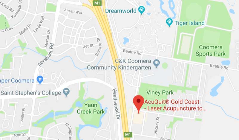 Map of clinic location on the Gold Coast
